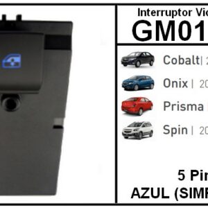 IVE BOTAO GM COBALT / ONIX / PRISMA / SPIN / AZUL (SIMPLES D/D.) GM01-1020 ( PINO GROSSO )