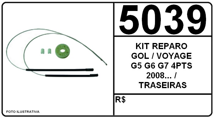 PMV KIT REPARO GOL / VOYAGE G5 G6 G7 4PTS 2008... / TRASEIRAS (PMV10 5039) = DP5019