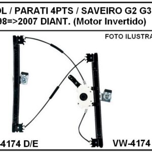 MVE VW GOL / PARATI 4PTS / SAVEIRO G2 G3 G4 (2 TORRES) D/D (VW13-4174D/D) // D1P1C2N4 = SP4016D - 20.896