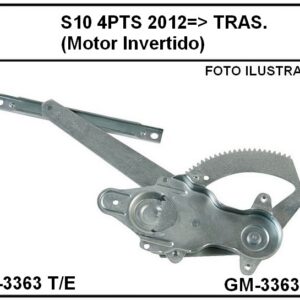 MVE GM S10 4PTS 2012... T/D VIDRO DESCE TODO (GM45-3363T/D) // D1P8C2N1