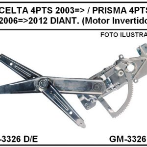 MVE GM CELTA 4PTS 2003... / PRISMA 4PTS 2006...2012 D/D (GM09-3326D/D) SP3010DSM // D1P8C1N2