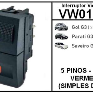 IVE VW GOL G3 5 PINOS - PAINEL (SIMPLES) = VW01-1002 = INT4007S
