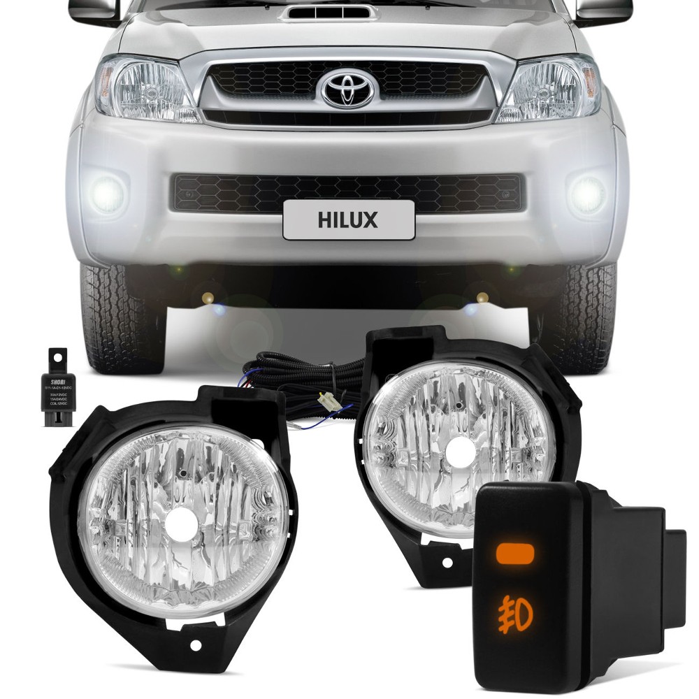 KIT FAROL MILHA HILUX SR 2009/2011 / HILUX SRV 2009/2011 = BOTAO ORIGINAL = IP2707 // D3P16C3N3