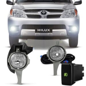 KIT FAROL MILHA HILUX SR 2005/2008 / HILUX SRV 2005/2008 = BOTAO ORIGINAL (6 PINOS) = KFM619 // D3P16C3N3 ---- 0 (SÓ CHICOTE)